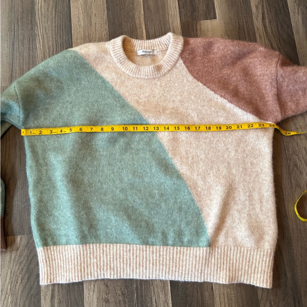 Madewell Cedarbrook Pullover Sweater in Colorblock Size Large - Picture 8 of 13